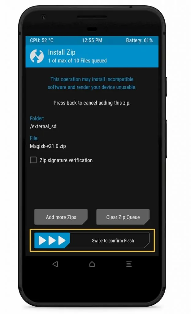 TWRP Recovery Magisk Zip